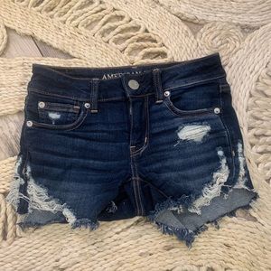 Mid rise jean shorts